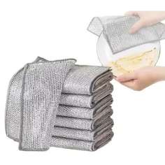 PANO LIMPEZA AÇO REUTILIZÁVEL KIT 10 PEÇAS